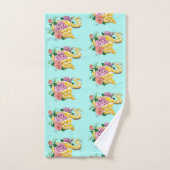 Yellow Albino Ball Snake Badhandtuch Set (Handtuch)