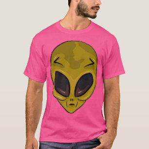 Yellow Alien Face T-Shirt