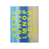 Yellow Alphabet Chart Sand Beach Sky Notepad Notizblock (Rotiert)
