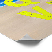 Yellow Alphabet Chart Sand Beach Sky Plakate (Ecke)