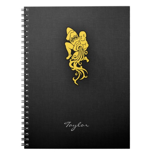 Yellow Amber Aquarius Notizblock (Vorderseite)