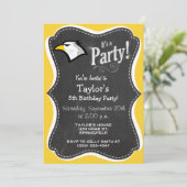 Yellow Amber Bald Eagle Einladung (Stehend Vorderseite)