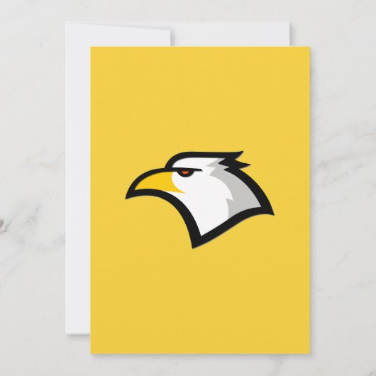 Yellow Amber Bald Eagle Einladung (Rückseite)