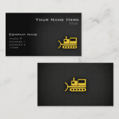 Yellow Amber Bulldozer Visitenkarte (Vorne/Hinten)