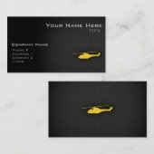 Yellow Amber Helicopter Visitenkarte (Vorne/Hinten)