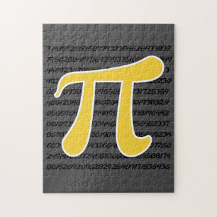 Yellow Amber Pi Symbol Puzzle