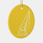 Yellow Amber Sailing Keramikornament (Rechts)