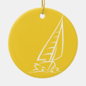 Yellow Amber Sailing Keramikornament (Vorne)