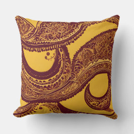 Yellow Ambiance AI Art Kissen