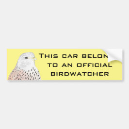 Yellow American Kestrel Birdwatcher Bumper Sticker Autoaufkleber