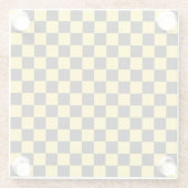 Yellow and black checkerboard pattern glasuntersetzer (Rückseite)