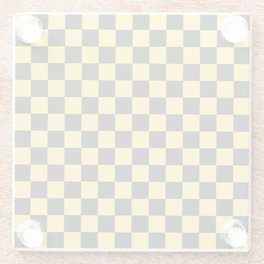 Yellow and black checkerboard pattern glasuntersetzer (Rückseite)