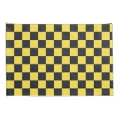 Yellow and black checkerboard pattern kissenbezug (Rückseite-Rechts)