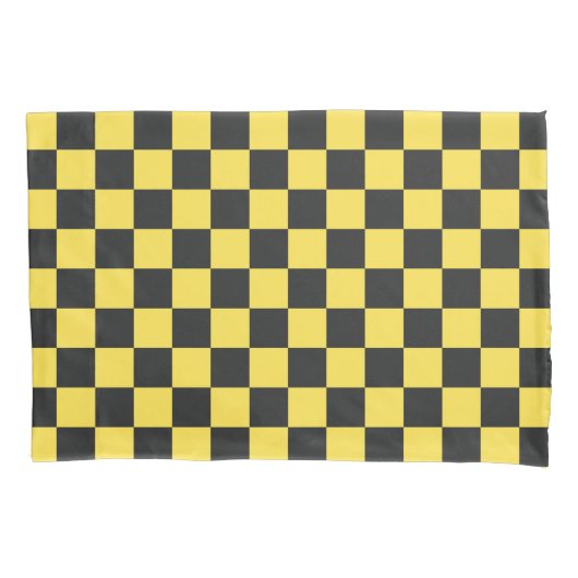 Yellow and black checkerboard pattern kissenbezug (Vorderseite-Links)