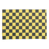 Yellow and black checkerboard pattern kissenbezug (Vorderseite-Rechts)