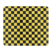 Yellow and black checkerboard pattern schneidebrett (Vorderseite)