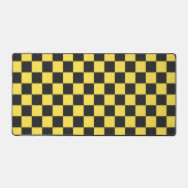 Yellow and black checkerboard pattern schreibtischunterlage (Vorderseite)