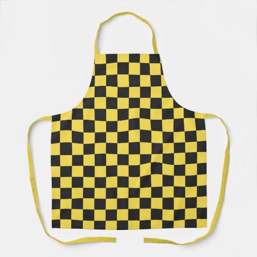 Yellow and black checkerboard pattern schürze (Vorderseite)