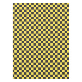Yellow and black checkerboard pattern tischdecke