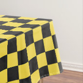 Yellow and black checkerboard pattern tischdecke (Beispiel)