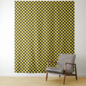 Yellow and black checkerboard pattern wandteppich (Beispiel)