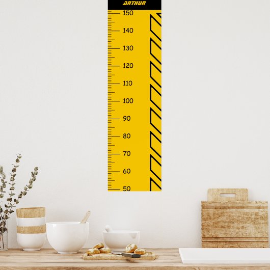 Yellow and Black Growth Chart Poster (Küche)