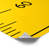 Yellow and Black Growth Chart Poster (Ecke)