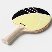 Yellow and Black Personalized Ping Pong Paddle Tischtennis Schläger (Vorderseite)