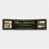 Yellow And Black Photo/Logo Booth Display Banner (Horizontal)