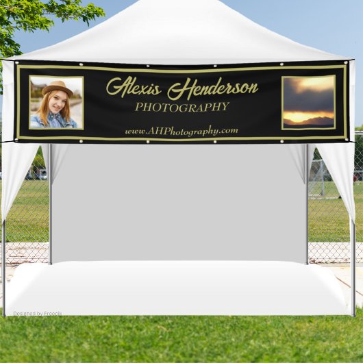 Yellow And Black Photo/Logo Booth Display Banner