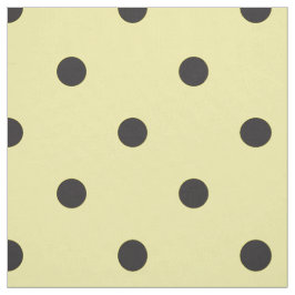 Yellow and Black Polka Dot Pattern Stoff