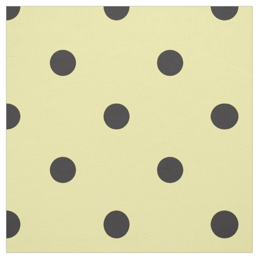 Yellow and Black Polka Dot Pattern Stoff (Muster)