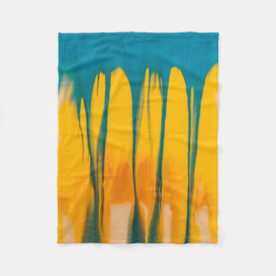 Yellow and blue apparel fleecedecke