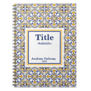💙 💛 Yellow and blue Azulejos Notebook Notizblock