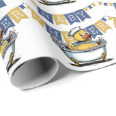 Yellow and Blue Rubber Duck Boy Baby Showdusche Geschenkpapier (Rolleneckpunkt)