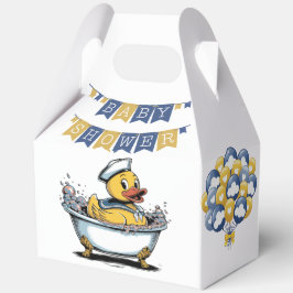 Yellow and Blue Rubber Duck Boy Baby Showdusche Geschenkschachtel