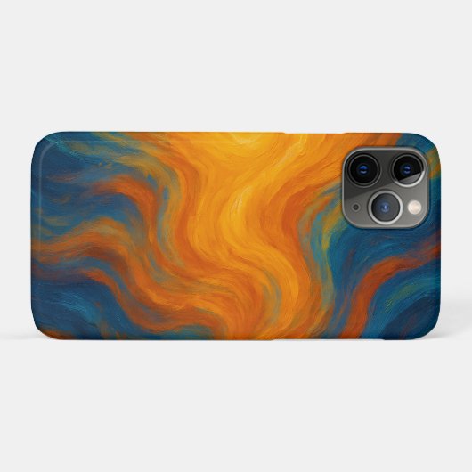 yellow and blue swirl sun energy abstract Case-Mate iPhone hülle (Rückseite (Horizontal))