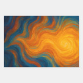 yellow and blue swirl sun energy abstract geschenkpapier set (Vorderseite 2)