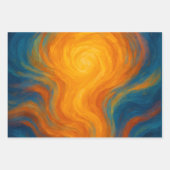yellow and blue swirl sun energy abstract geschenkpapier set (Vorderseite)