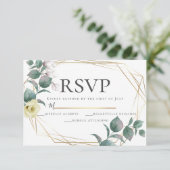 Yellow and Blush Peony Magnolia Wedding RSVP Einladung (Stehend Vorderseite)