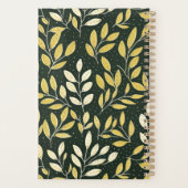 Yellow and Cream Leafy Branches Pattern  Planer (Rückseite)