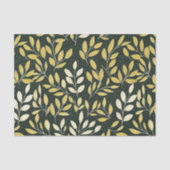 Yellow and Cream Leafy Branches Pattern  Seidenpapier (Vorderseite)