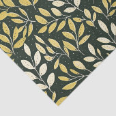 Yellow and Cream Leafy Branches Pattern  Seidenpapier (Ausschnitt)