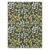 Yellow and Cream Leafy Branches Pattern  Tischdecke (Vorderseite)