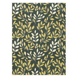 Yellow and Cream Leafy Branches Pattern  Tischdecke