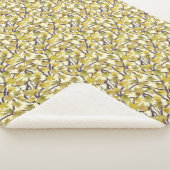 Yellow and Gold Maple Tree Sherpa Blanket Sherpadecke (3/4)