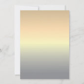 Yellow and Gray Micro Wedding Einladung (Rückseite)