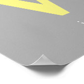 Yellow and Gray Monogram Poster (Ecke)