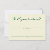 Yellow and Green Simple RSVP Card (Vorderseite)