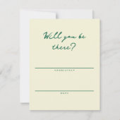Yellow and Green Simple RSVP Card (Vorderseite)